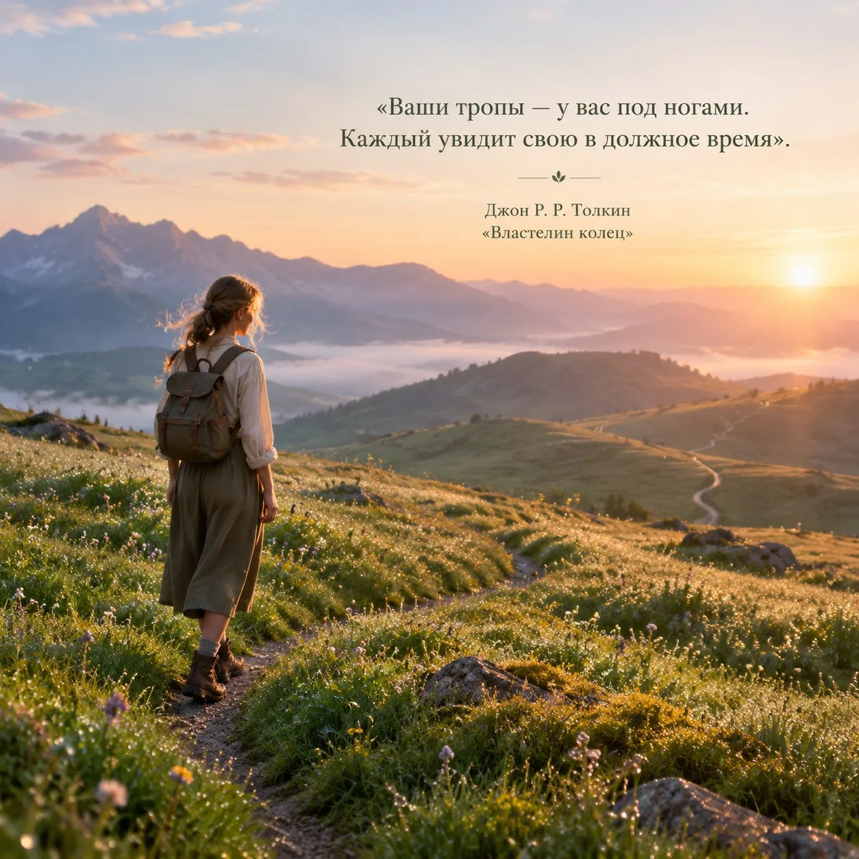 Ваши тропы — у вас под ногами. Каждый увидит свою в должное время.