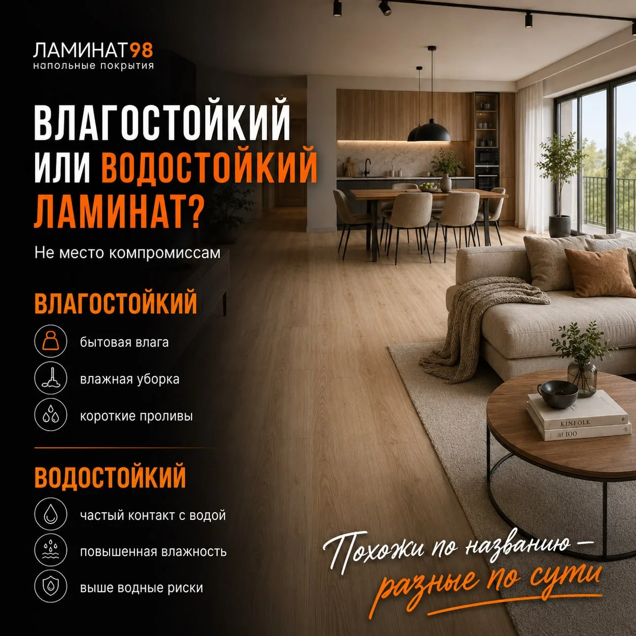 💧 Влагостойкий или водостойкий ламинат: что выбрать для разных помещений?

А вы знали, что влагосто