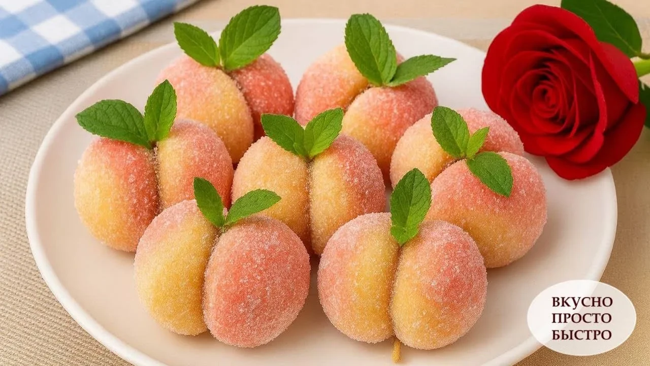 😋 ПИРОЖНЫЕ «ПЕРСИКИ» 🍽