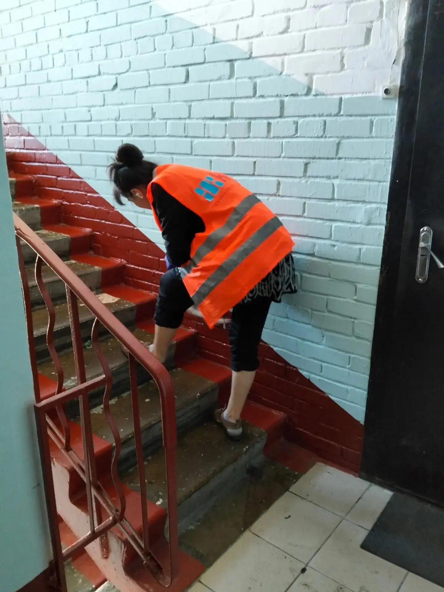Комплексная уборка лестничной клетки по адресу: ул.Вавиловых, дом 10, корп.4.