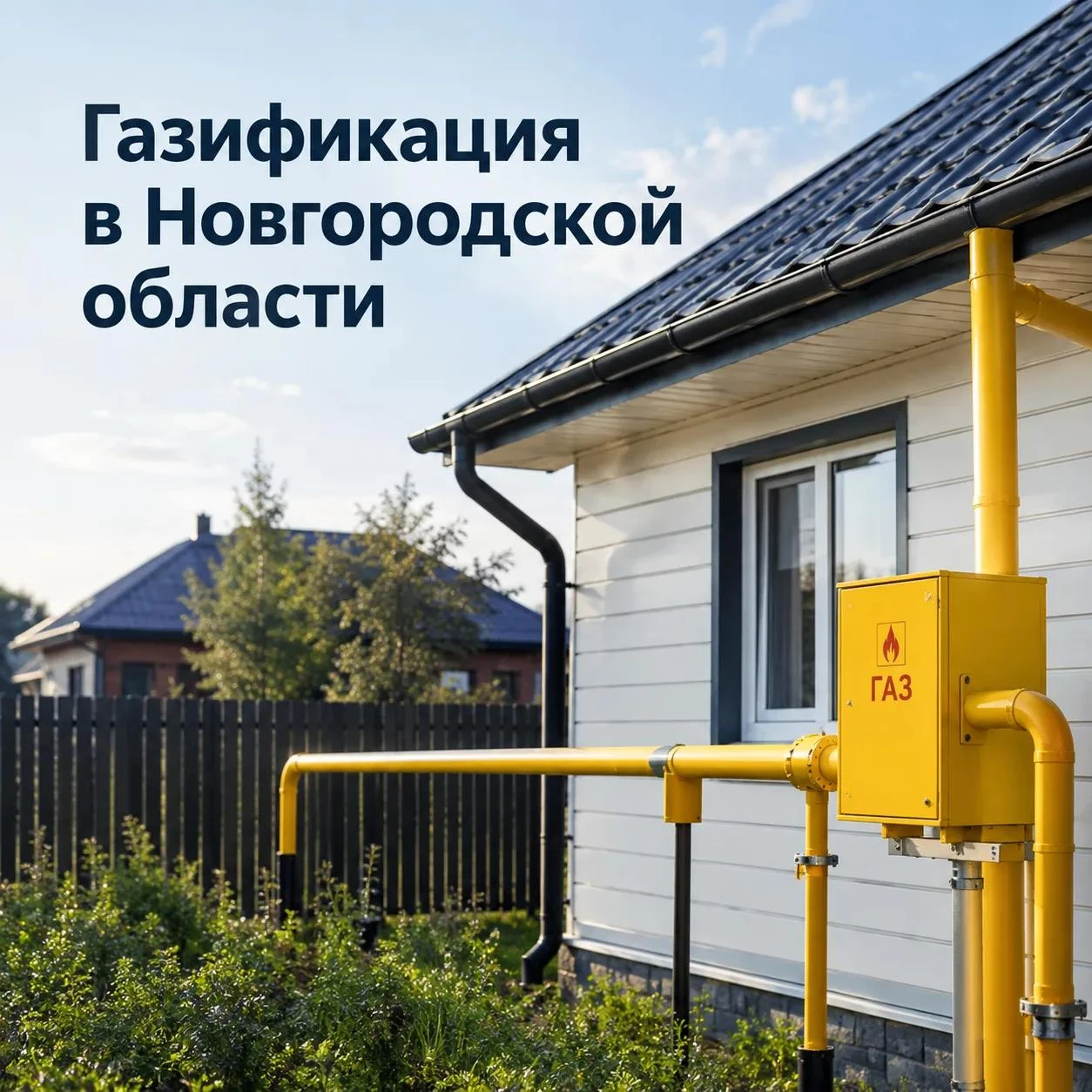В Новгородской области продолжается подключение домов к природному газу. В посёлке Демя...