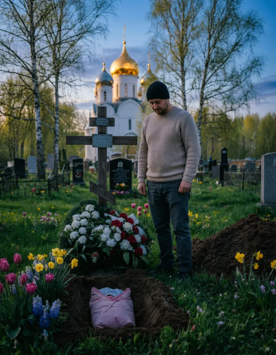 Идя поздно ночью через кладбище, мужчина услышал, как плачет ребенок, и обнаружил младенца рядом с м