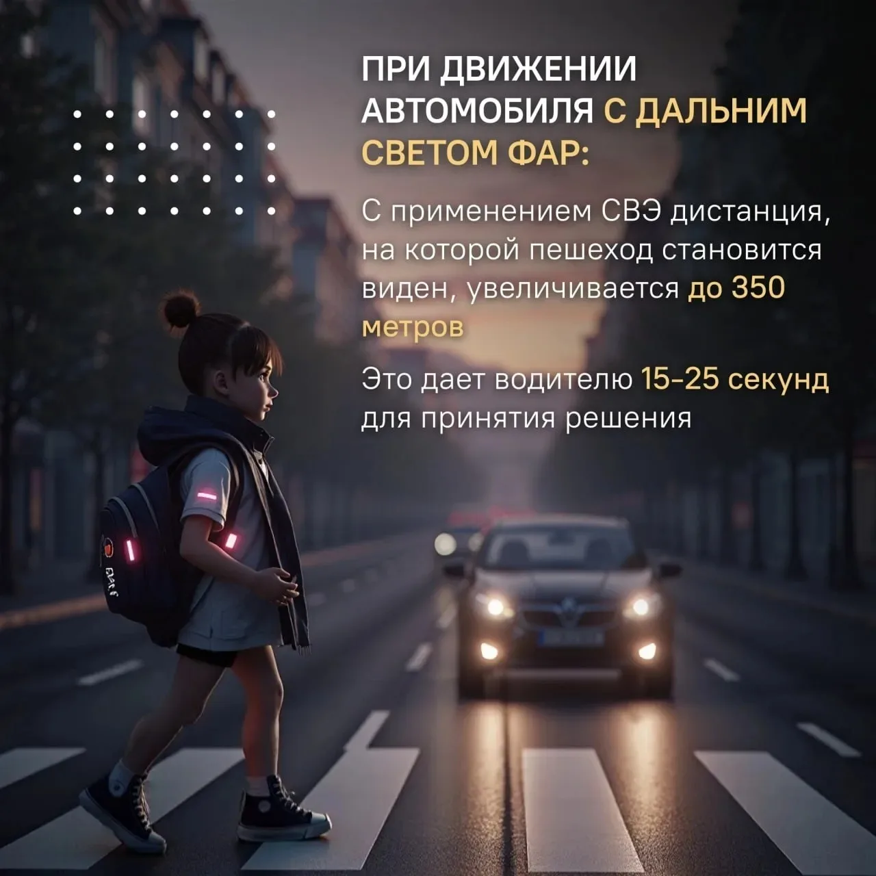 ✨ ПАМЯТКА: СТАНЬ ЗАМЕТНЫМ! ✨ От Госавтоинспекции Невского района  🚦 Зачем?  Фликер увеличивает видим