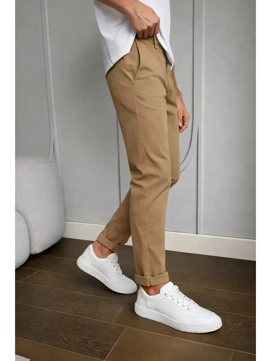 ✨ Брюки чиносы зауженные с подворотом снизу JOGGBERRY