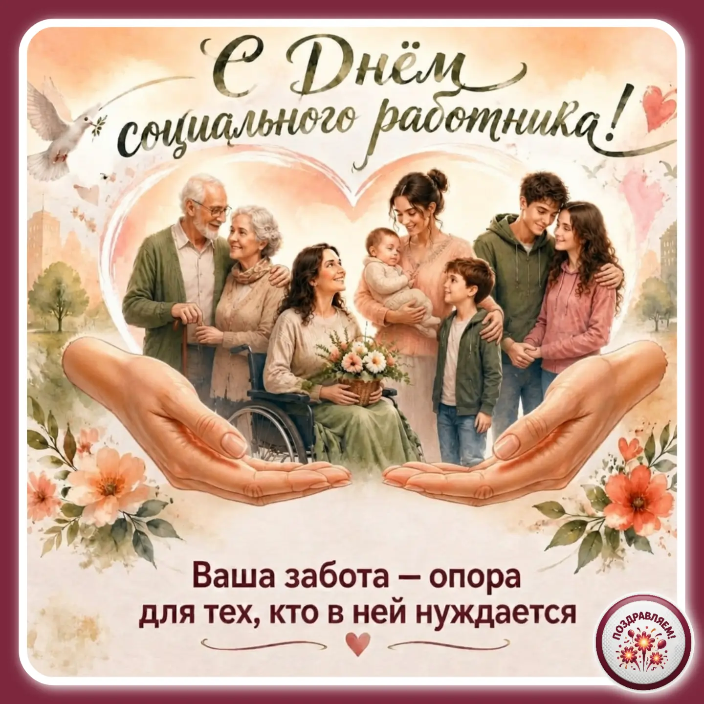 🎉 Сегодня мы поздравляем всех, кто выбрал для себя путь социального работника — одну и...