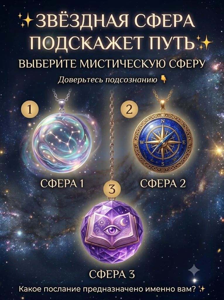 ✨ УЗНАЙТЕ СВОЁ БУДУЩЕЕ! ЗВЁЗДНАЯ СФЕРА ПОДСКАЖЕТ ПУТЬ