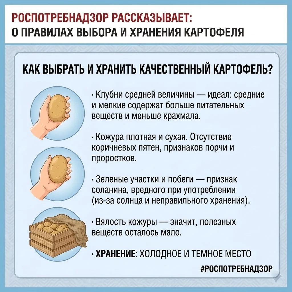 🥔 Как выбрать и правильно хранить картофель?