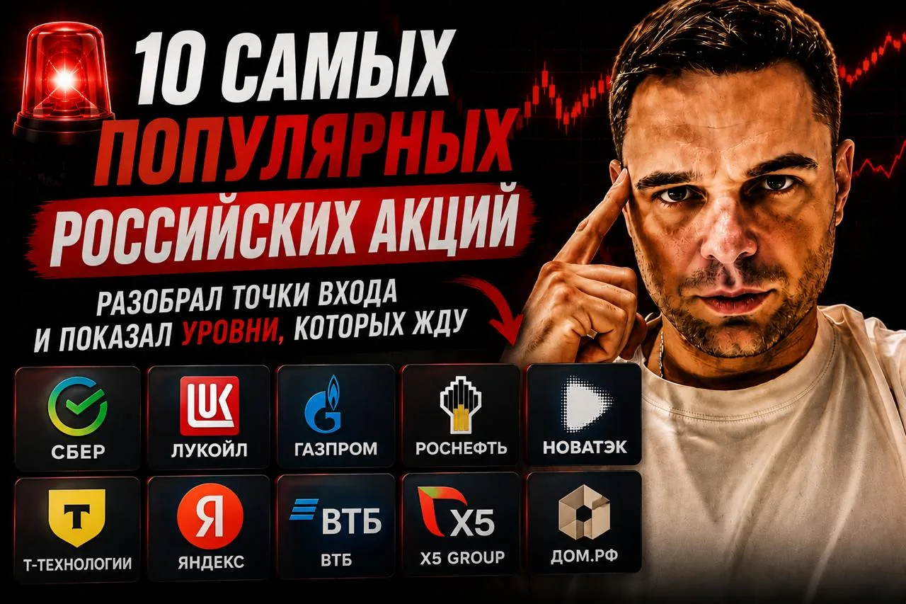 🚨 10 самых популярных российских акций