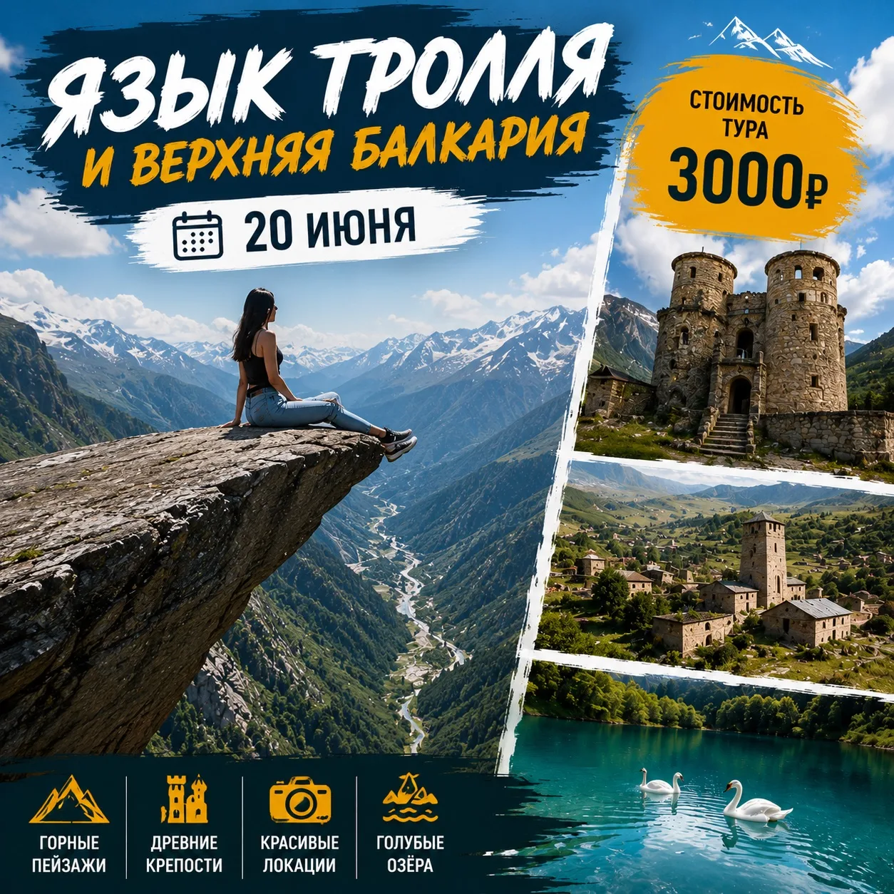 🏔 ЯЗЫК ТРОЛЛЯ И ВЕРХНЯЯ БАЛКАРИЯ

📅 20 июня
💰 Стоимость тура — всего 3 000 ₽

Хотите увидеть самы