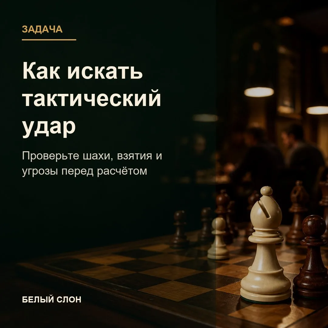 Тактический удар редко возникает из ниоткуда. Обычно перед ним в позиции уже есть конкр...