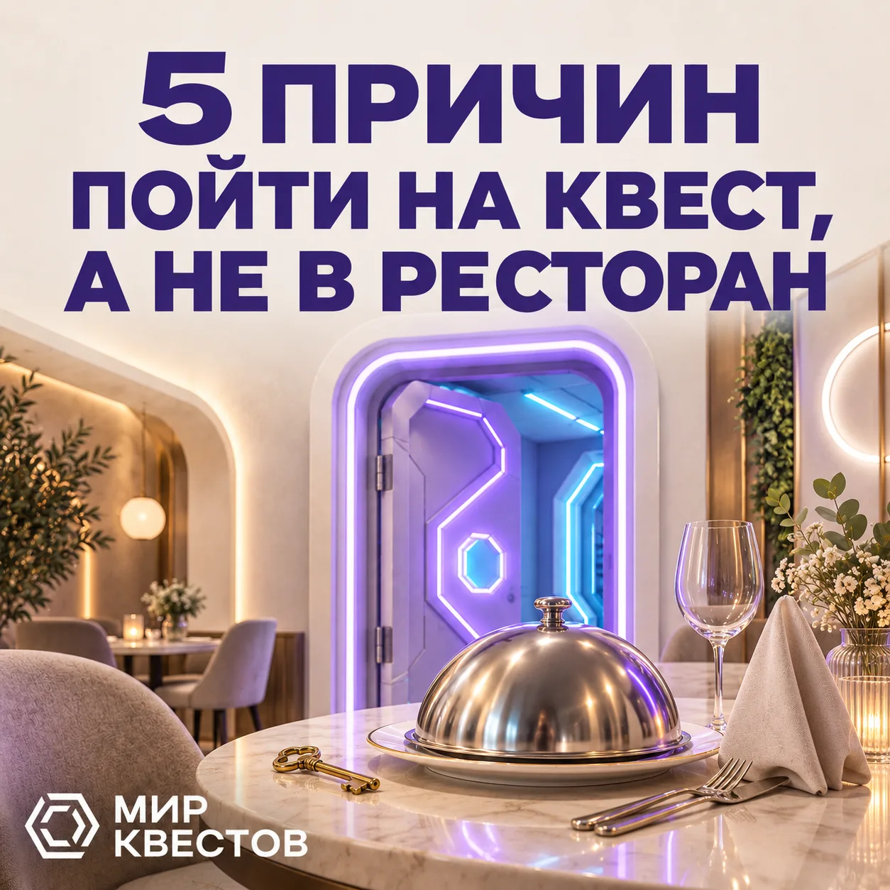 😋 5 причин пойти на квест, а не в ресторан