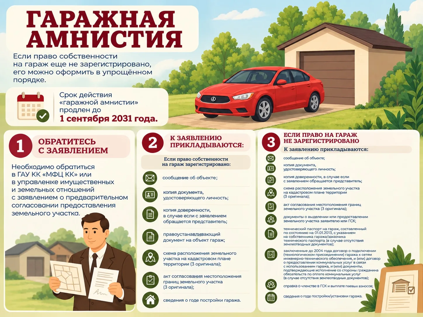🚗 «Гаражная амнистия» продлена ещё на пять лет.