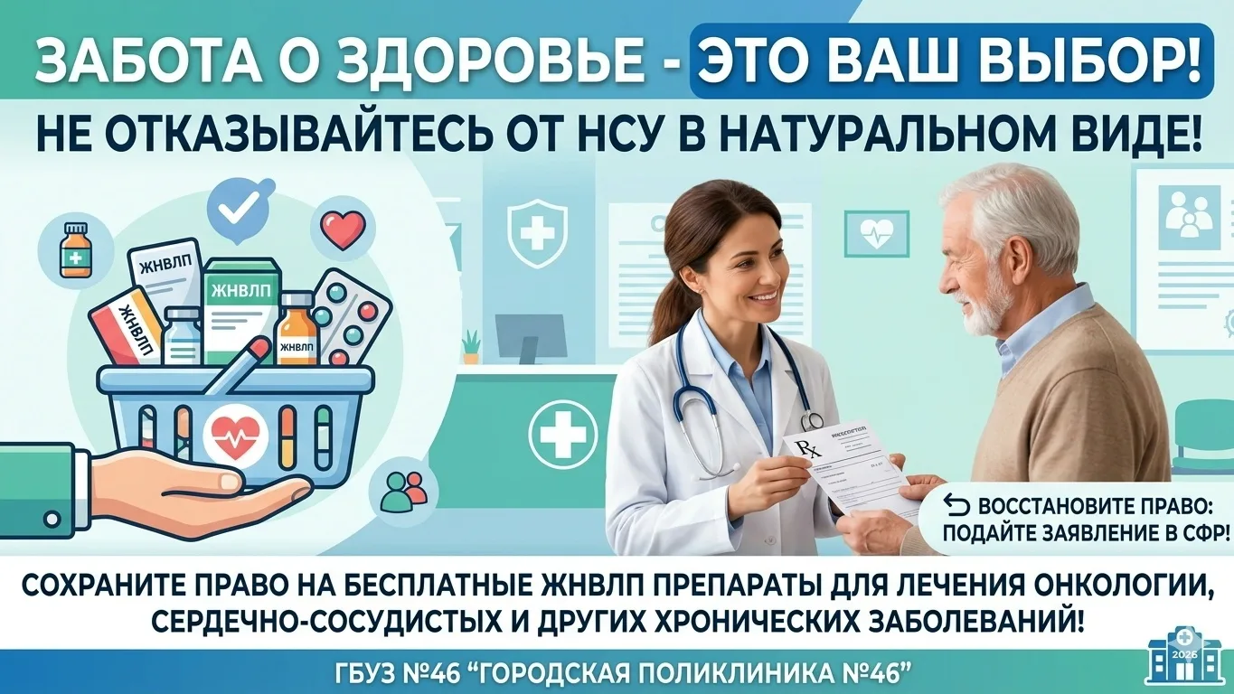 📢 Уважаемые пациенты Городской поликлиники № 46!