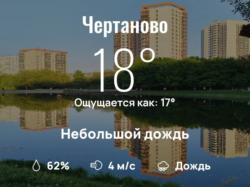 Что с погодой в Чертаново?

Одевайтесь по погоде, берегите себя!
Отличного дня, соседи!

#погоданара