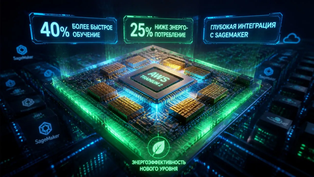 ✅ Amazon Web Services запустила Trainium 2: ускорение обучения ИИ‑моделей в облаке
