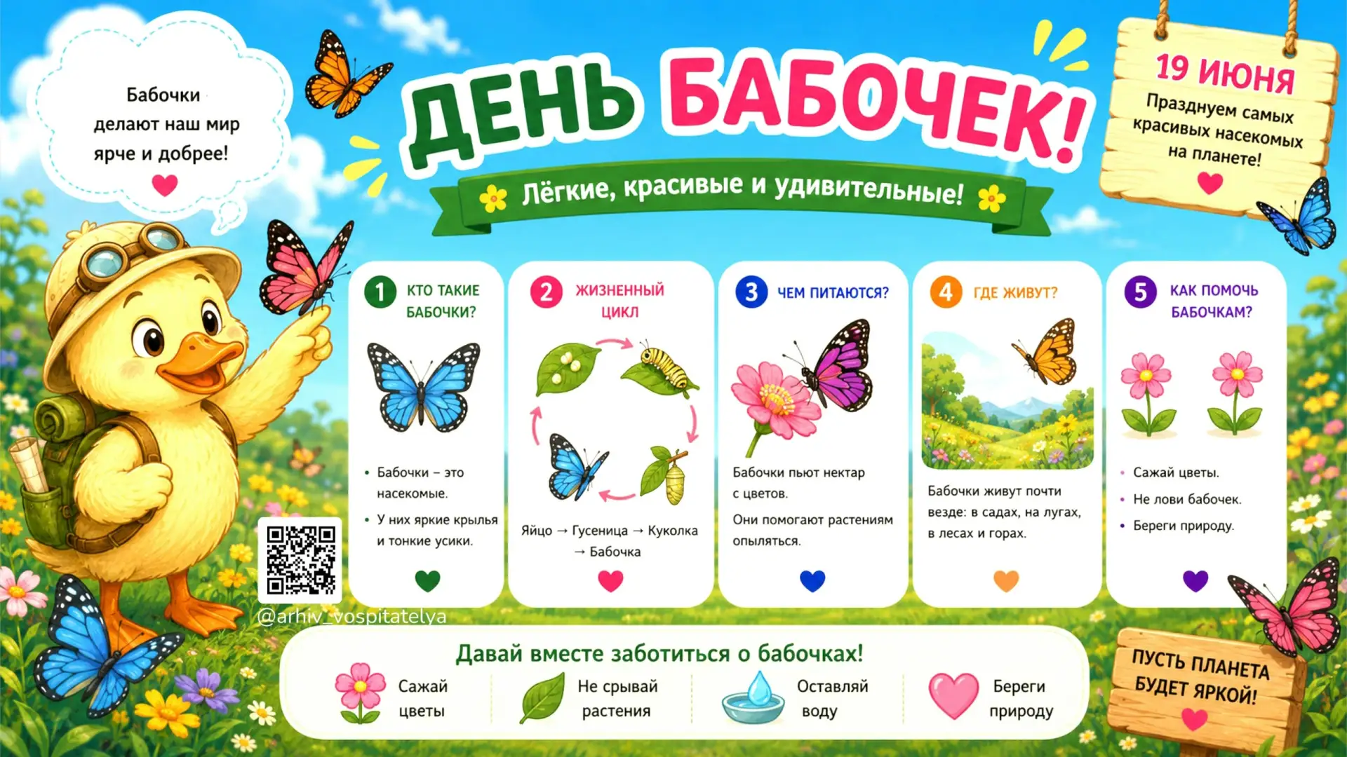 19 июня отмечается Международный день Бабочек🦋
Оказывается, даже у этих воздушных красавиц есть сво