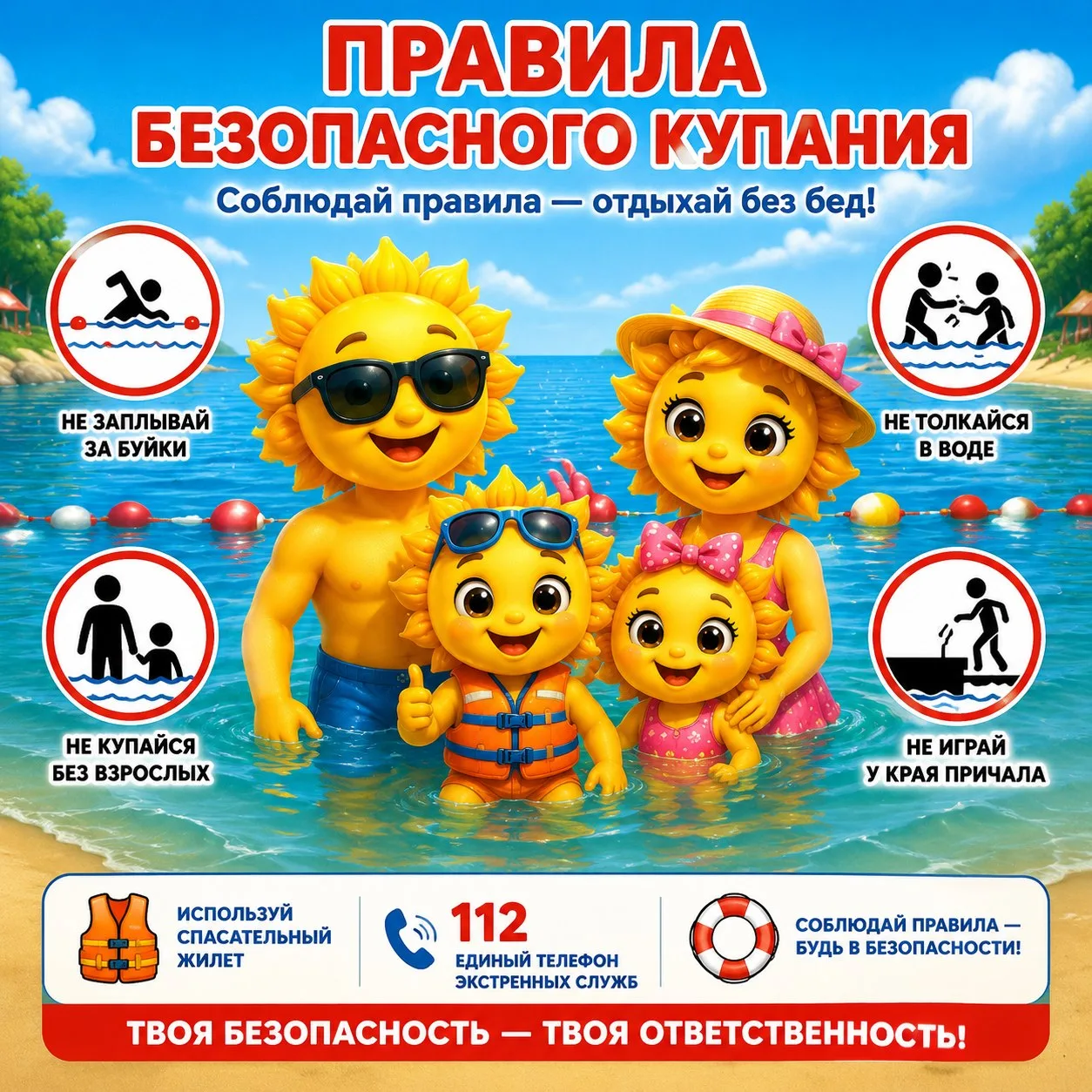 ❗ 4 жизни. 9 дней лета. ❗
В Томской области дети гибнут на водоёмах… 💔
🛟 Не рискуйте: никогда не о