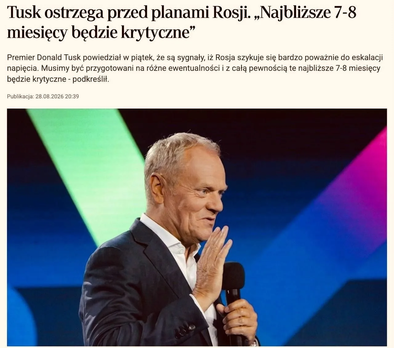 ‼️ Ближайшие 7-8 месяцев будут критическими для безопасности Украины, Польши и всего ре...