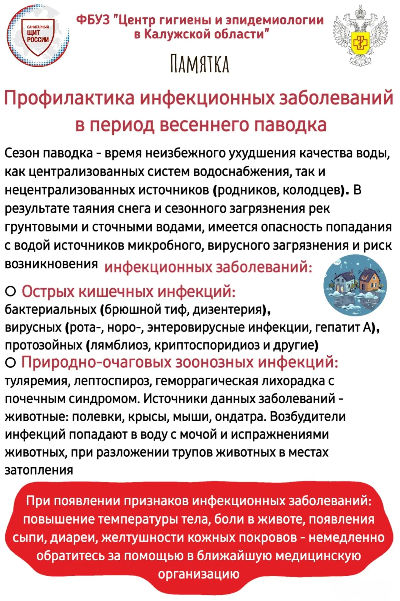 Информационные материалы по профилактике инфекционных заболеваний в период весеннего па...