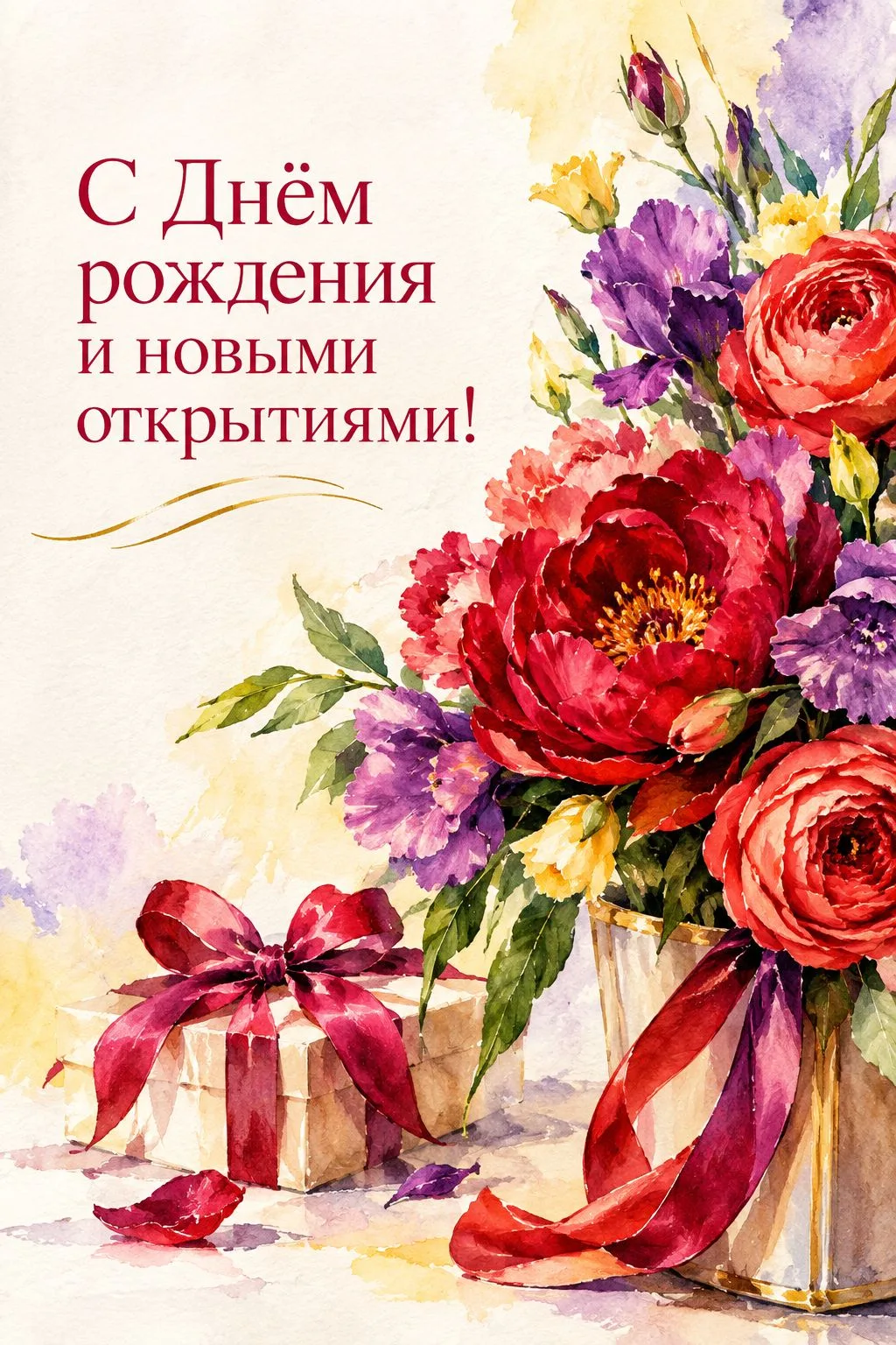 🔥 Красивые картинки и открытки женщине с Днем рождения с пожеланиями.