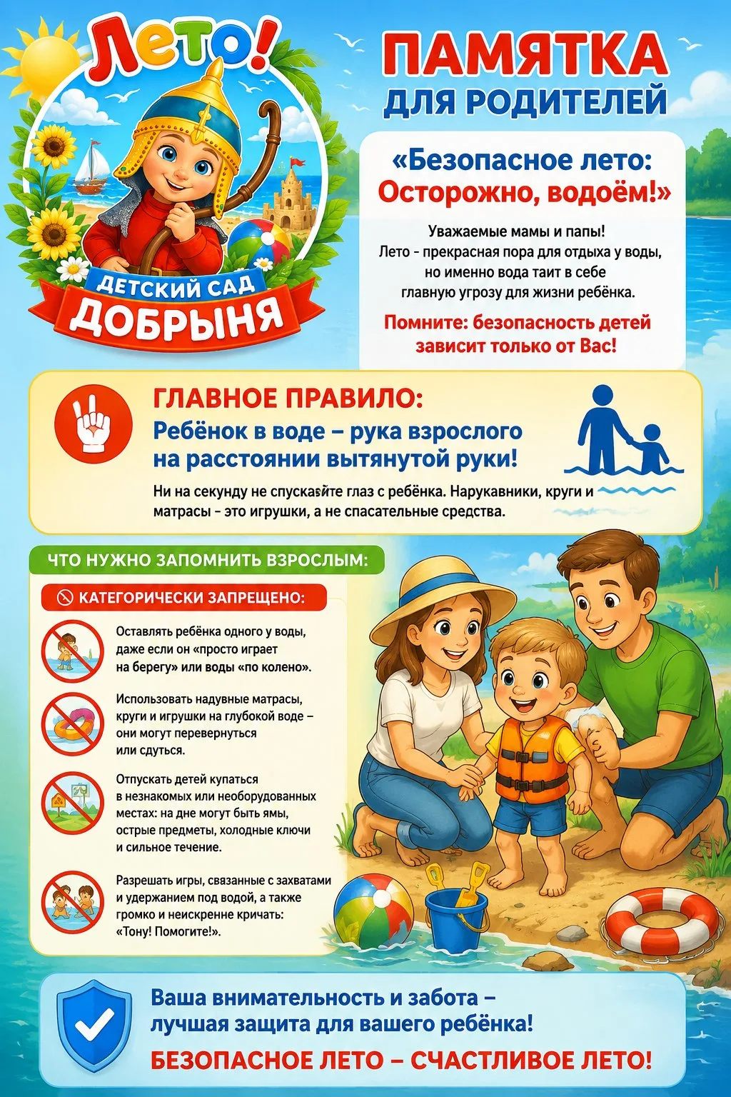 Уважаемые родители!

Лето только началось, а в нашей республике Хакасия уже зафиксированы трагически