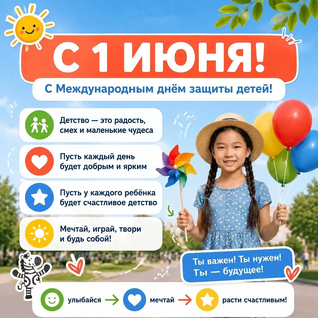 🎈 Дорогие ребята, уважаемые родители и педагоги! Поздравляем вас с Международным днём ...