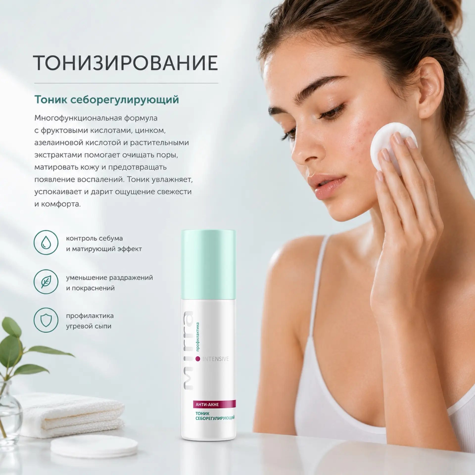 ▫️ANTI-ACNE — комплексный уход для чистой и здоровой кожи▫️  📍5 средств, которые работают вместе: ✔️
