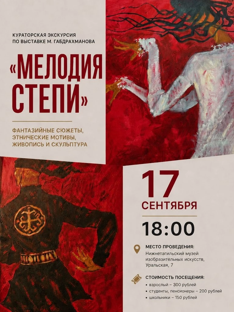 🖼 17 сентября Нижнетагильский музей изобразительных искусств приглашает на кураторскую...