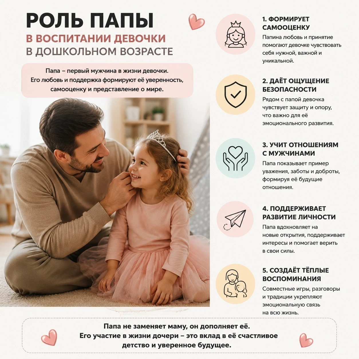РОЛЬ ПАПЫ В ВОСПИТАНИИ ДЕВОЧКИ В ДОШКОЛЬНОМ ВОЗРАСТЕ