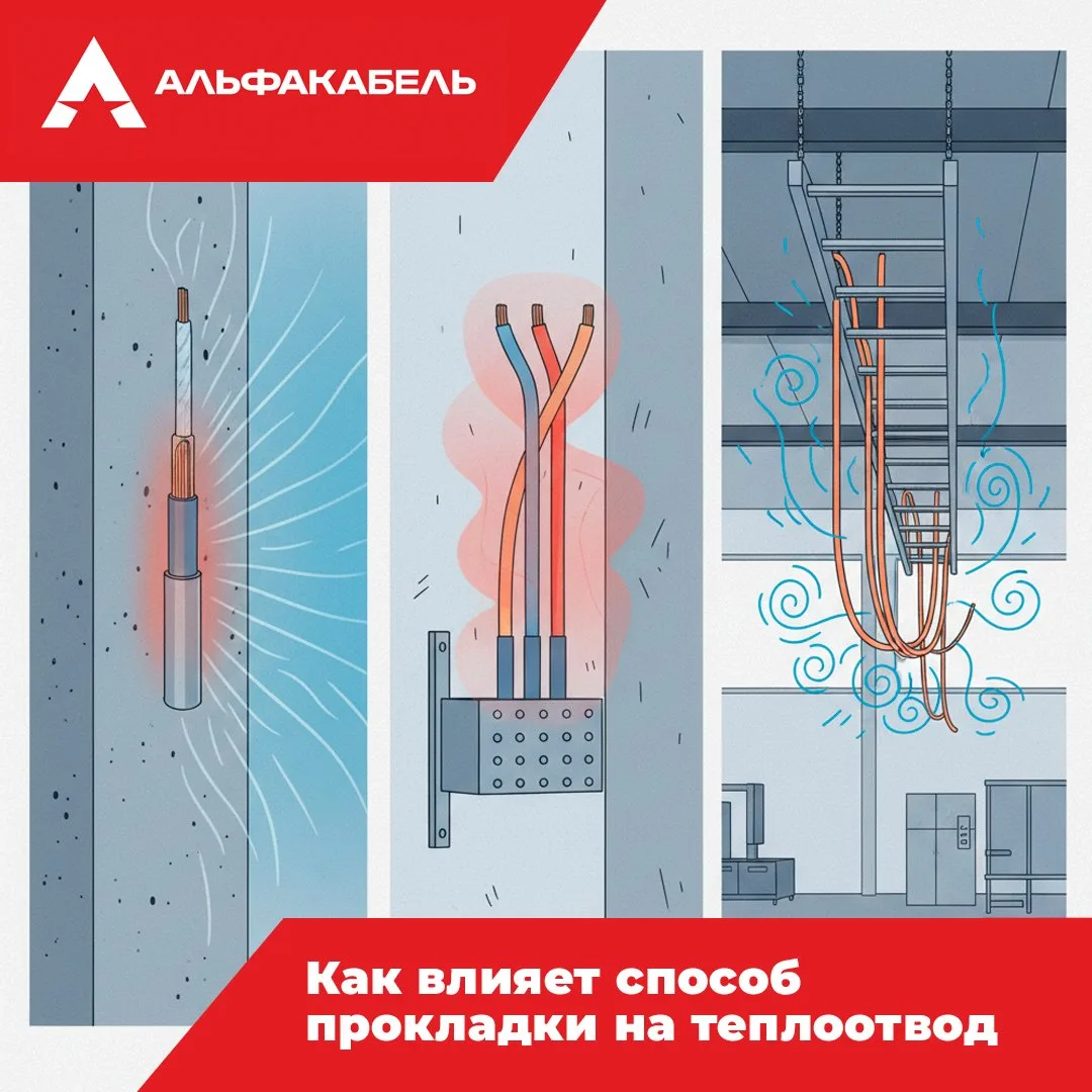 Как влияет способ прокладки на теплоотвод ⚡