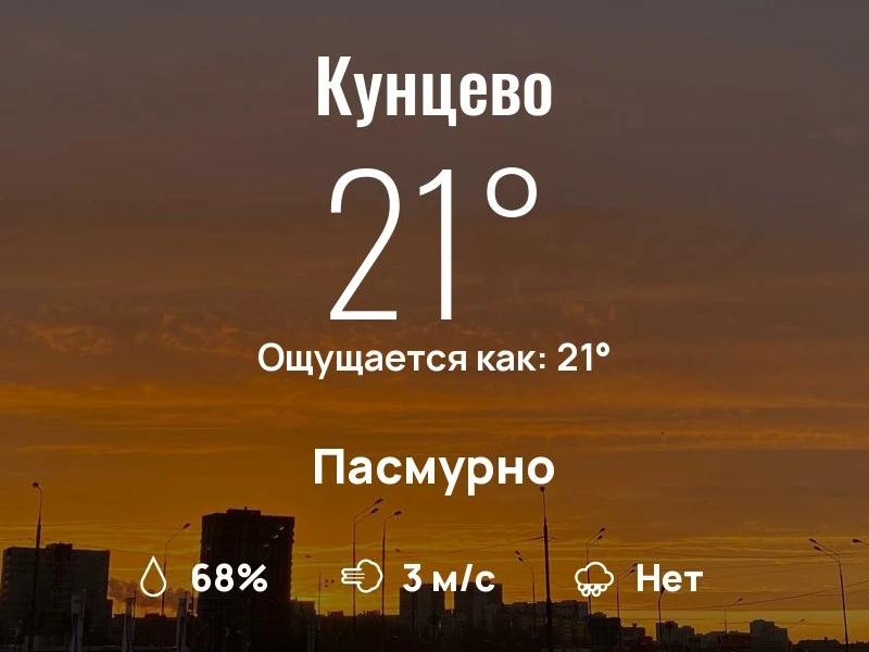 Что с погодой в Кунцево?