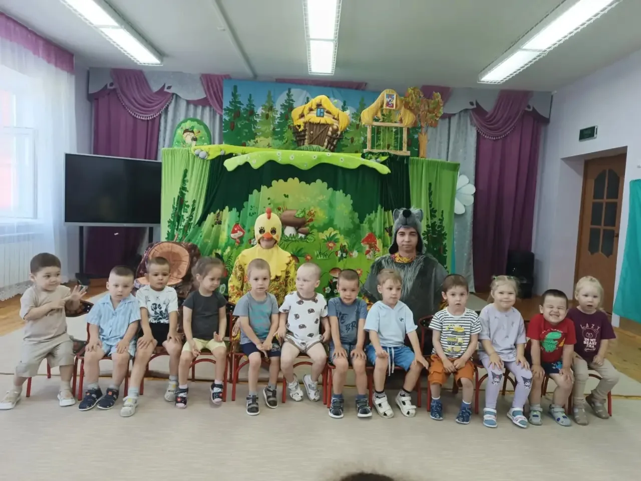 «Сегодня в нашем детском саду артисты театра кукол🎭 "Алина" представили замечательную музыкальную с