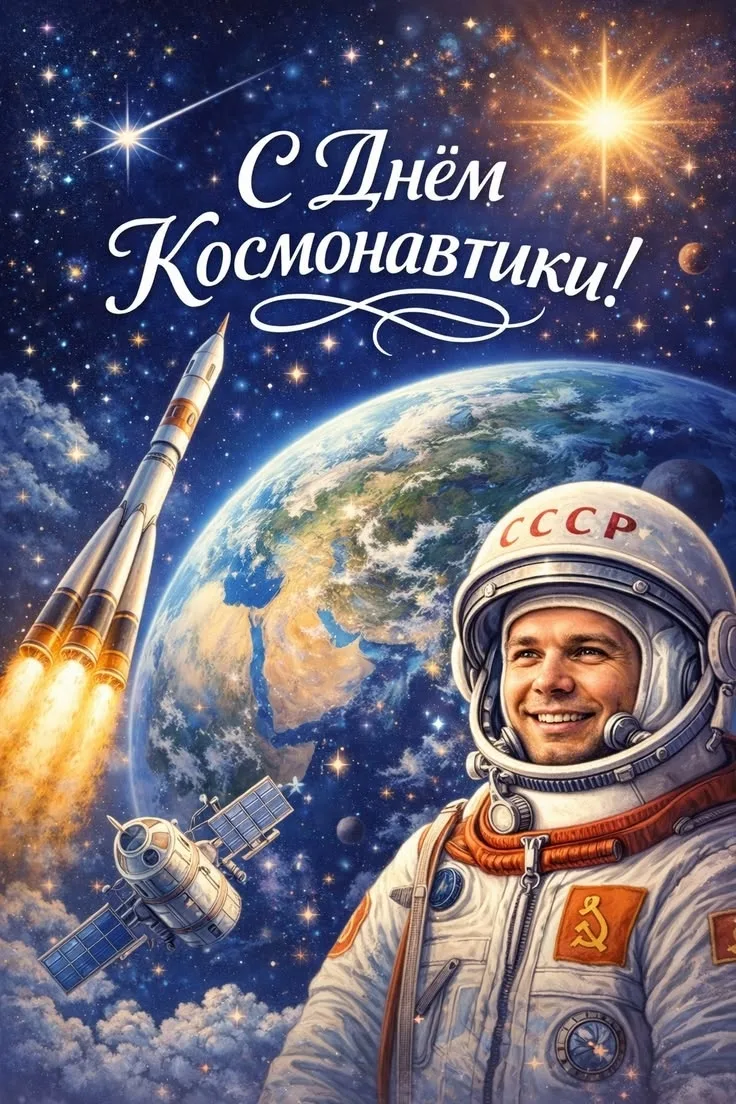 🚀 С Днём космонавтики! 🌍

12 апреля 1961 года человечество сделало шаг в неизведанное. Юрий Гагари