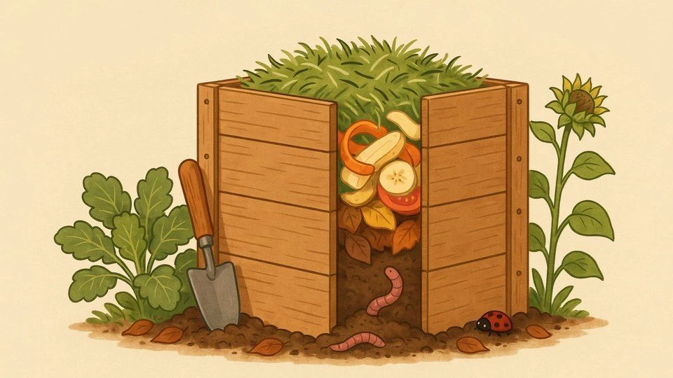 ♻️ Компостная яма своими руками — бесплатное удобрение из того, что выбрасываете.

Компост — лучшее 