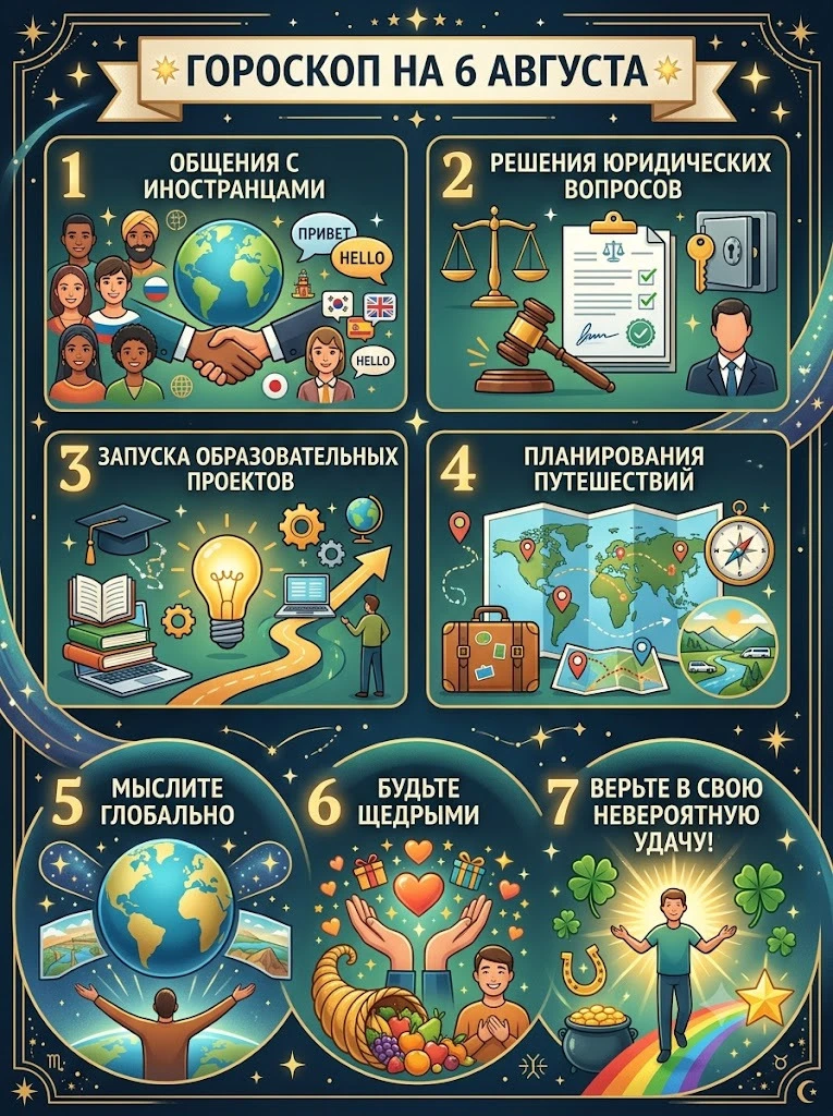 🌟 ГОРОСКОП НА 6 АВГУСТА 🌟