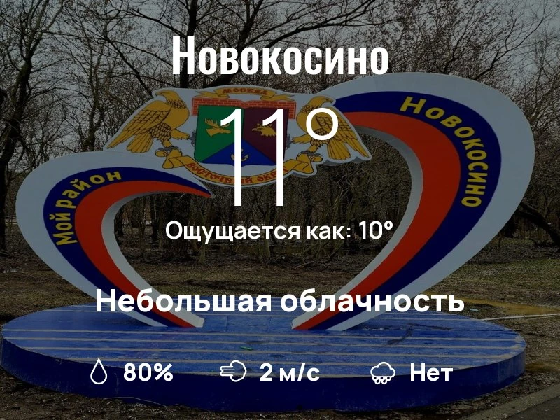 Что с погодой в Новокосино?