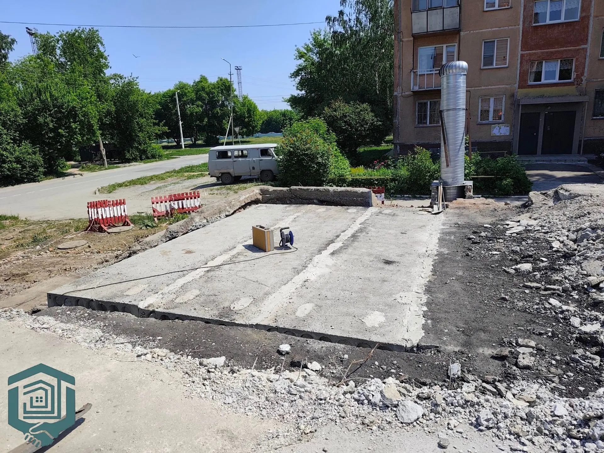 ✅ Своими силами ведём ремонт здания ЦТП-21Б.