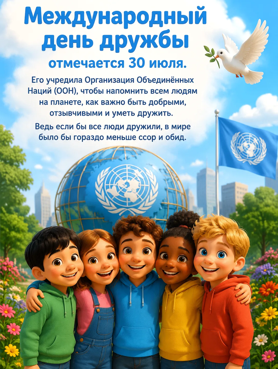 Единство разных сердец.
 
🌎Сегодня, 30 июля, планета отмечает Международный день дружбы народов. Эт