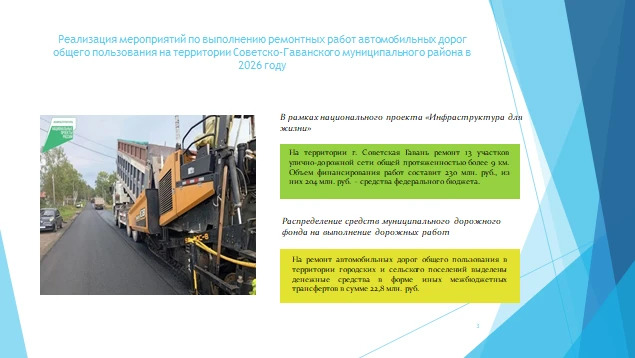 В Советско-Гаванском районе на постоянной основе реализуется национальный проект "Инфра...