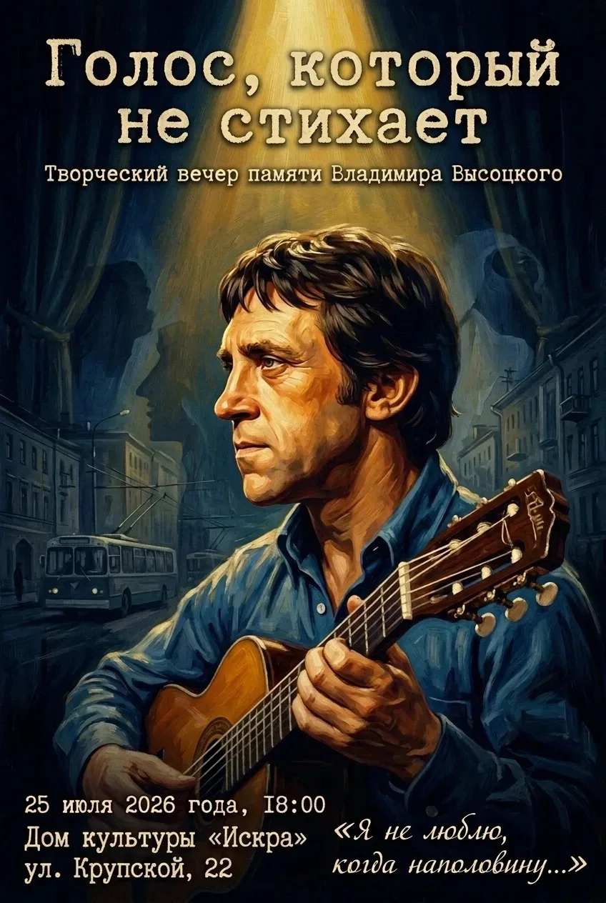 Состоится  вечер памяти Владимира Высоцкого