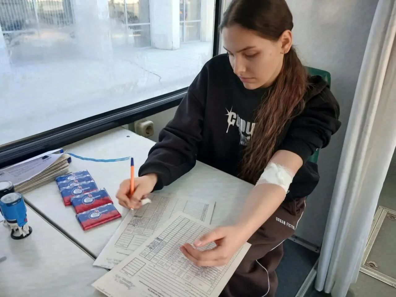 В Пензе около 50 представителей студотрядов приняли участие в донорской акции