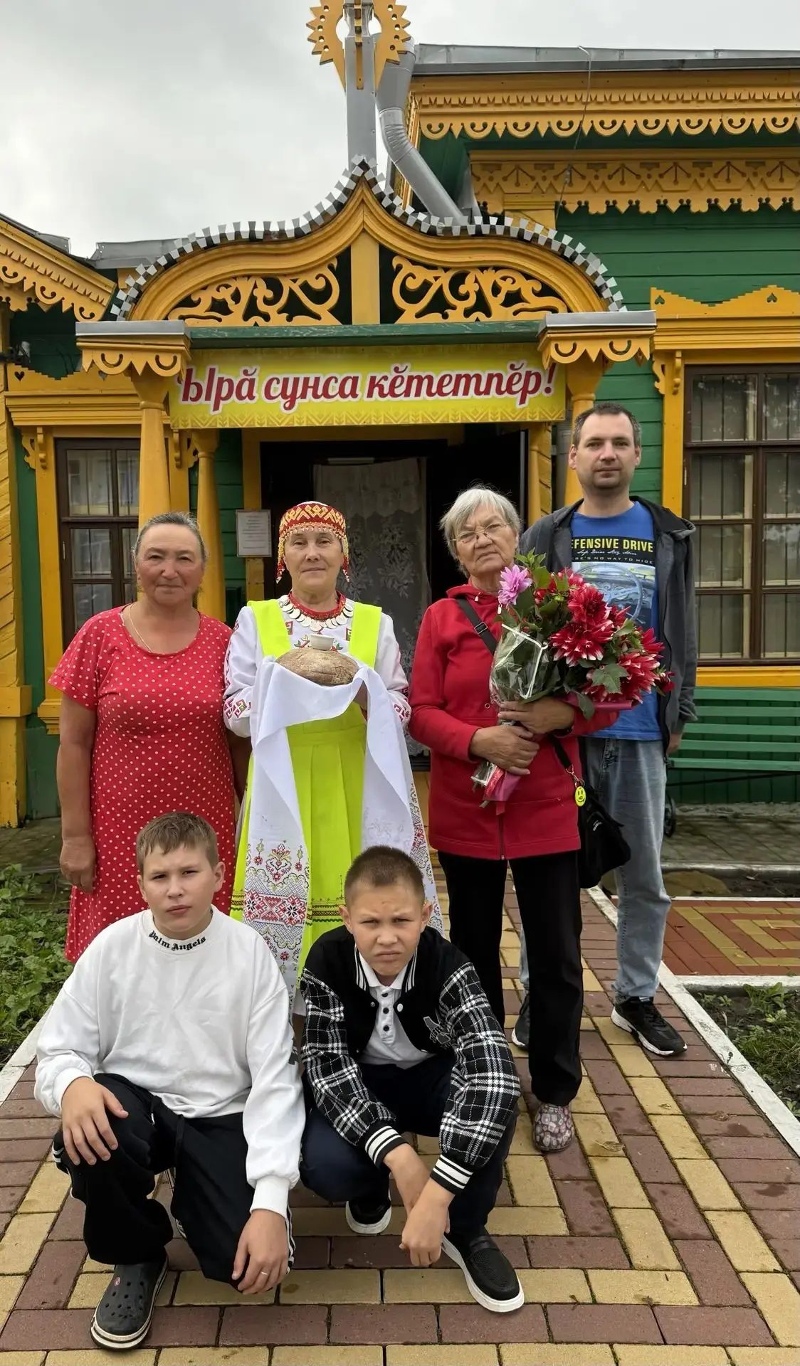 Парашютистка Елена Николаевна в родном селе!