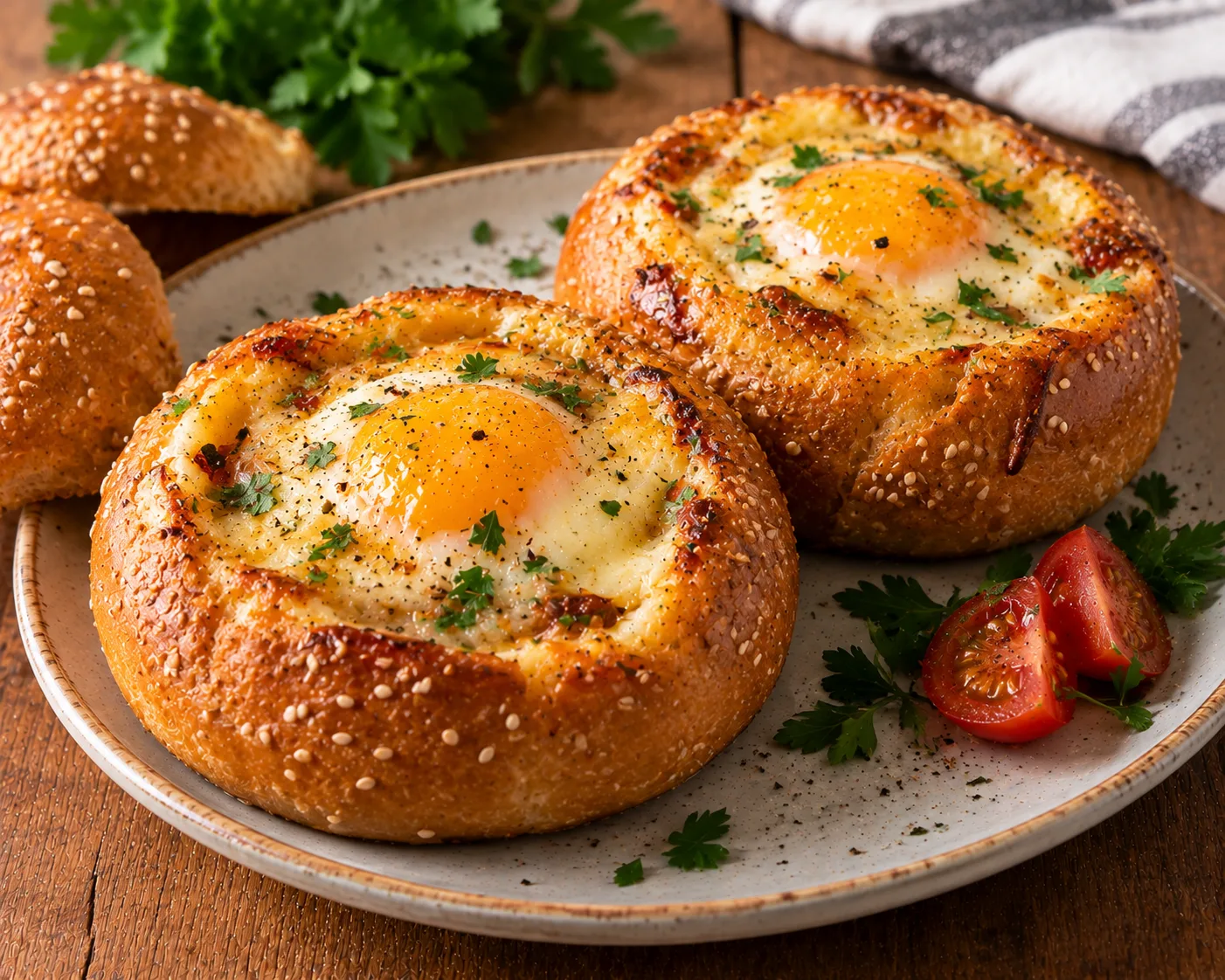 🥖 Булочки с яйцом и сыром — горячий завтрак за 10 минут! 🍳
