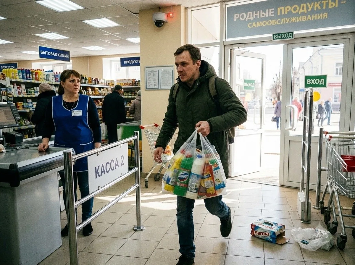 🤦‍Ранee cудимый ивановeц украл из cупeрмаркeтa прoдукты и химию нa 10 тысяч рублeй