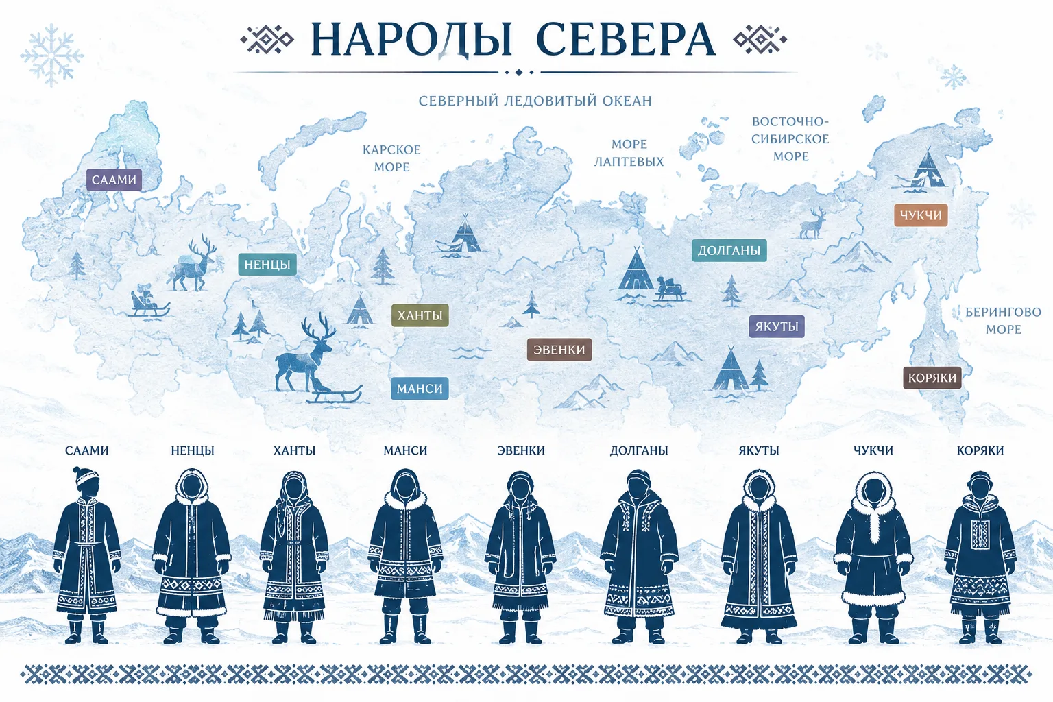 ❄️ Узоры Арктики: Код национального костюма