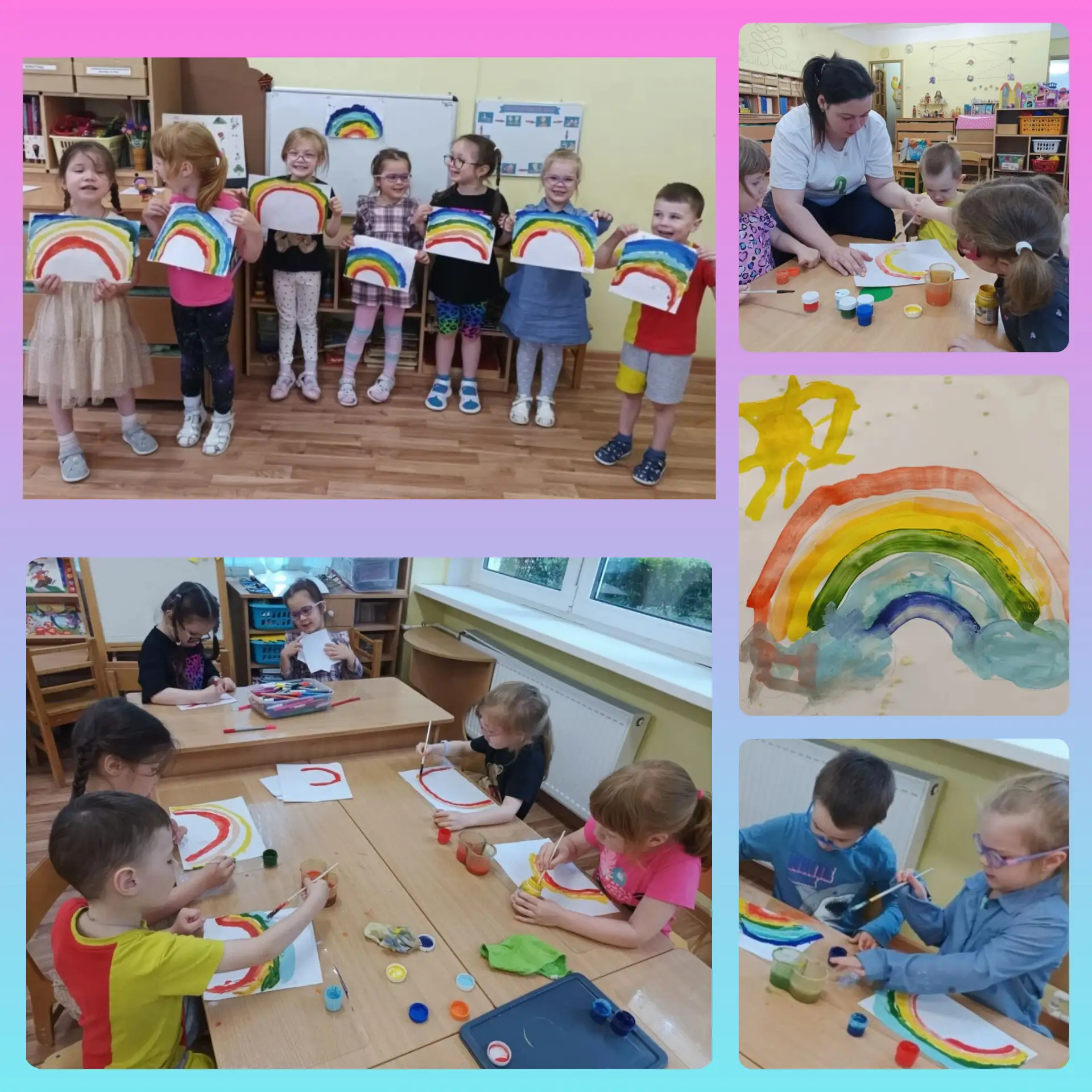Кто сказал, что радугу 🌈 можно увидеть только после дождя? В средней группе №6 «Светлячки» сегодня 