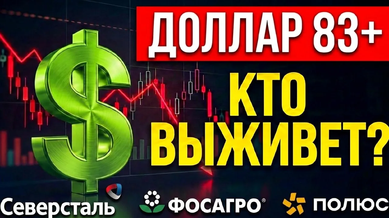 ⚠️Новое видео:⚠️Доллар вверх! Какие акции покупать на обвале? Фосагро Северсталь Полюс ...
