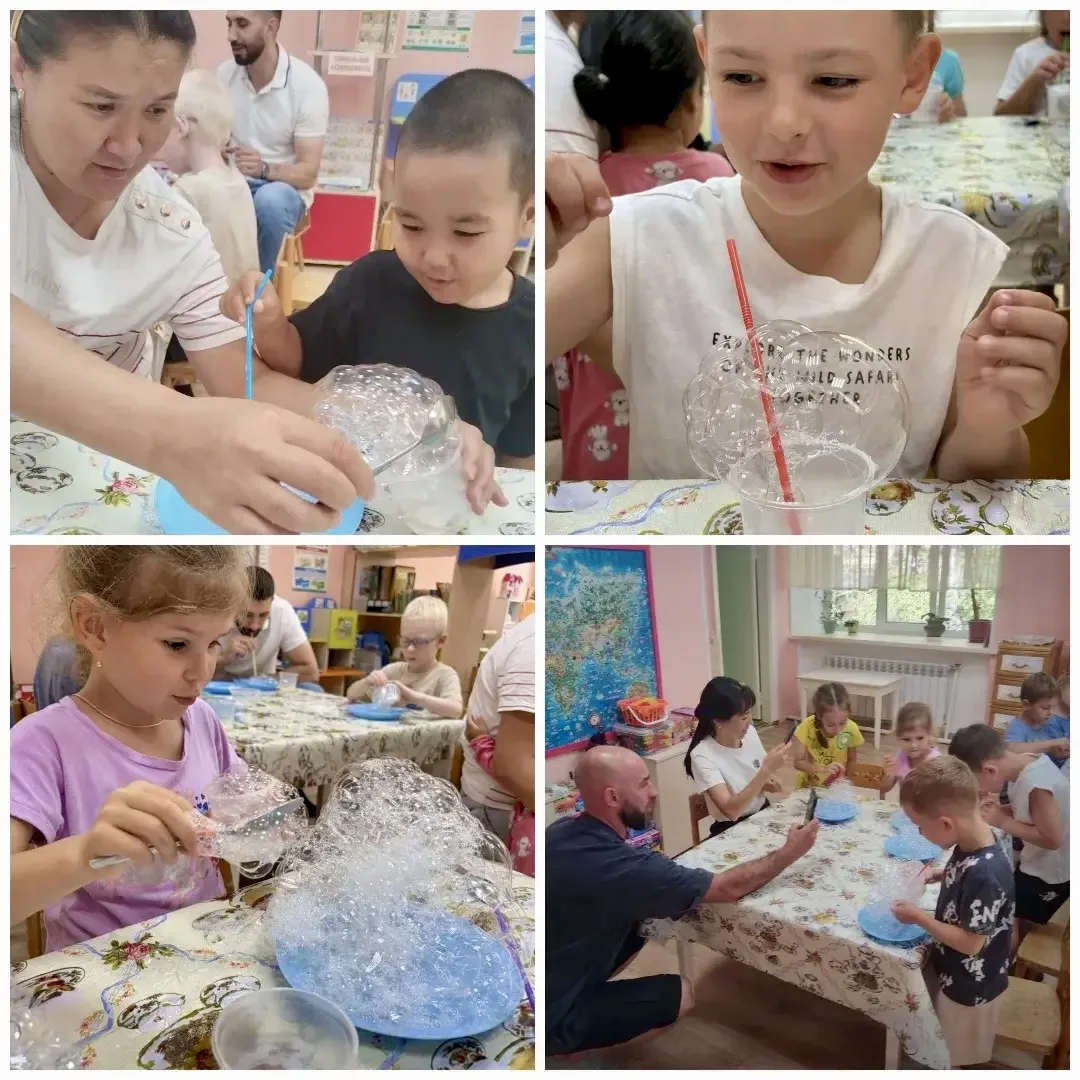 Волшебство в группе «Алёнушка»! ✨

Вы когда-нибудь видели, как мыльный пузырь превращается в произве
