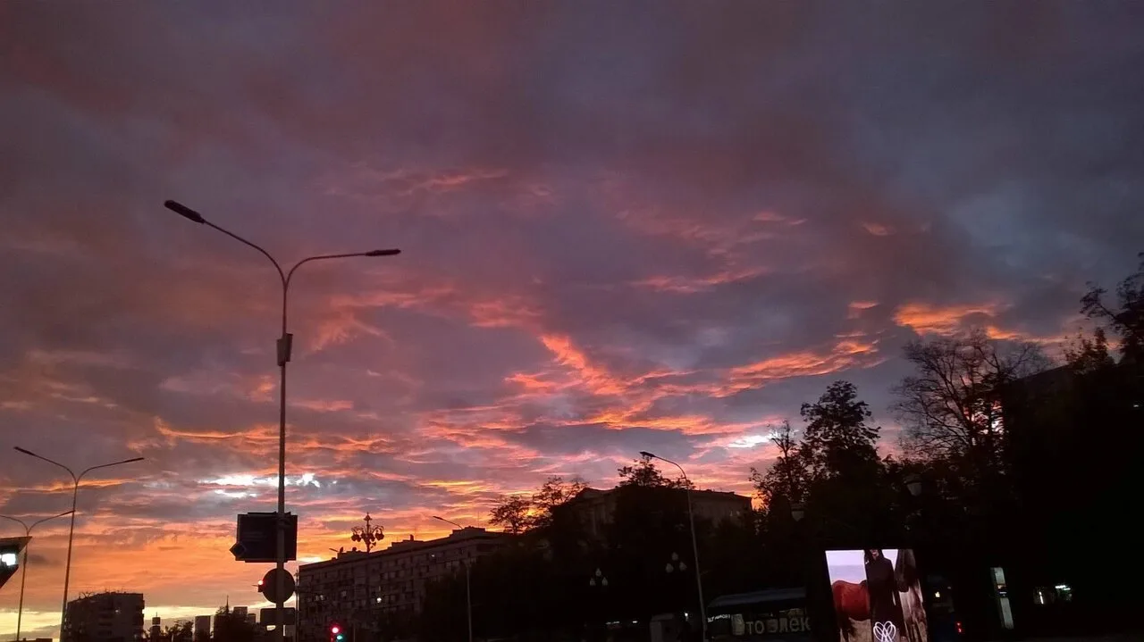 ☀Великолепный вид на центр Москвы в вечернем закате!