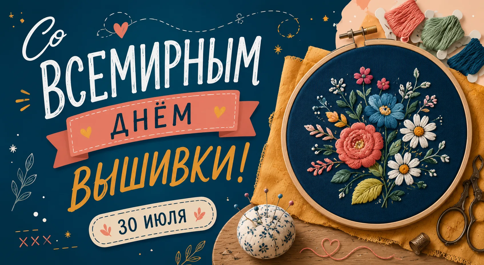Со Всемирным днём вышивки! 🪡

Открытки в MAX ️💌Подписаться